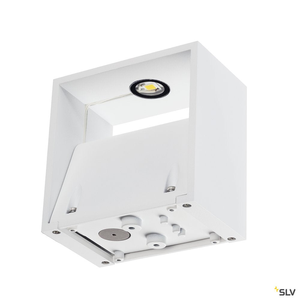 SLV LOGS WALL Wandleuchte, eckig, weiss, 6W LED, warmweiss