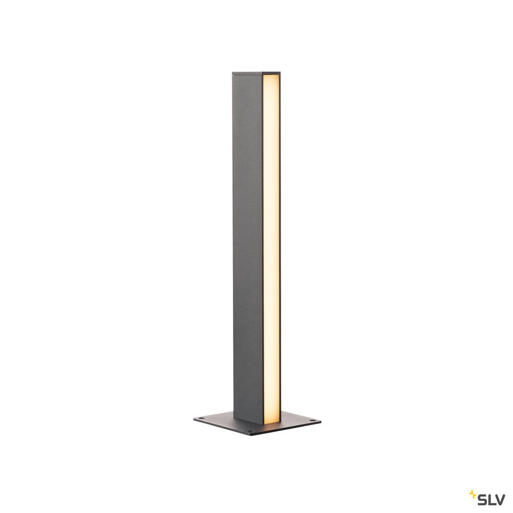 SLV H-POL, Wege- und Standleuchte, einflammig, LED, 3000K, anthrazit, L/B/H 16,5/16,5/66 cm