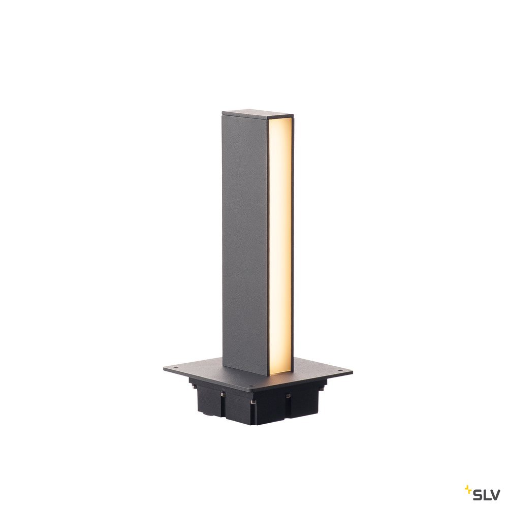 SLV H-POL, Wege- und Standleuchte, zweiflammig, LED, 3000K, anthrazit, L/B/H 16,5/16,5/36 cm