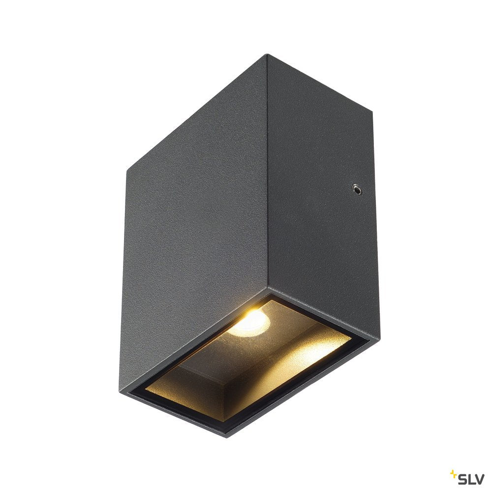 SLV QUAD XL 1 Wandleuchte, eckig, anthrazit, LED, 1x3,2W, 3000K,