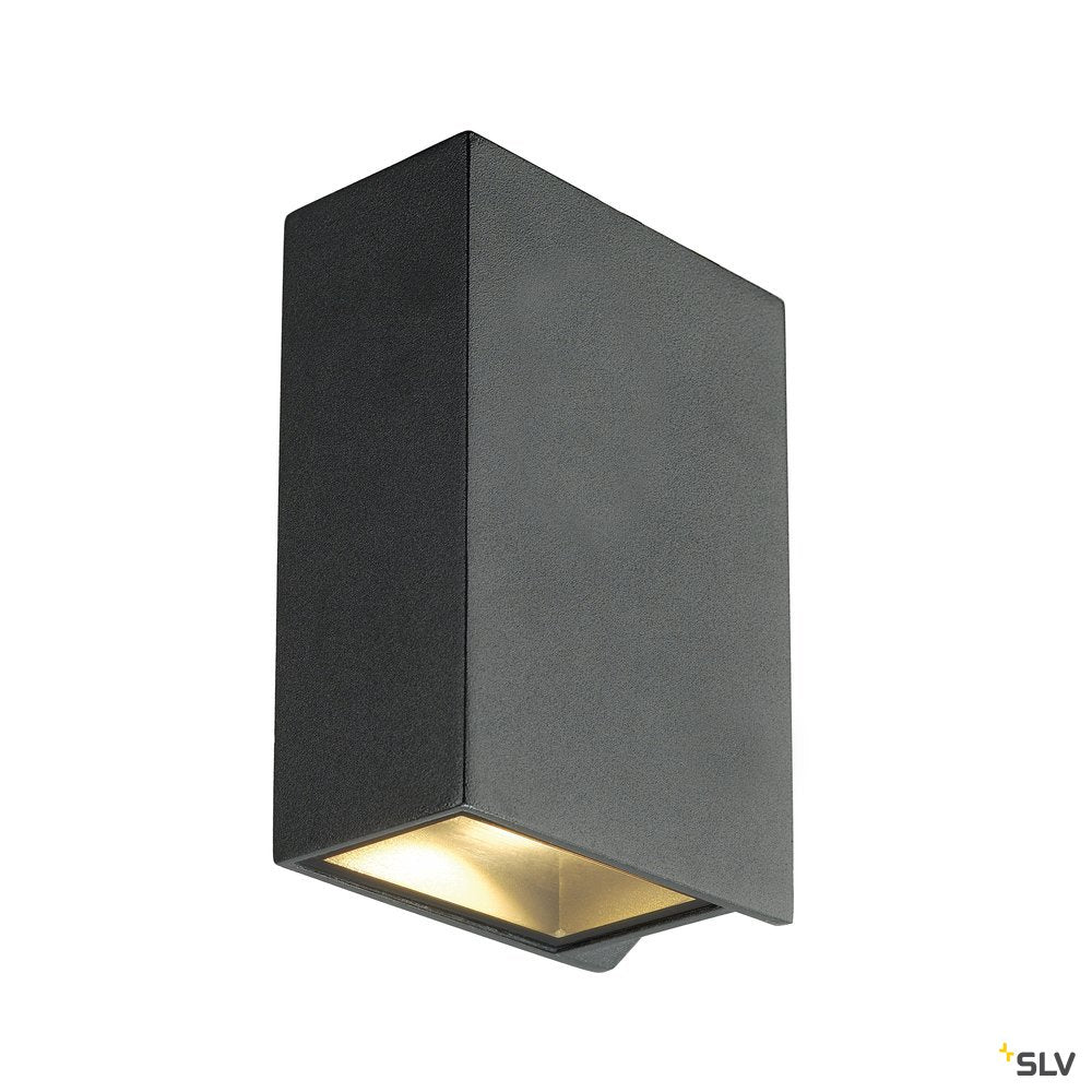 SLV QUAD XL 2 Wandleuchte, eckig, anthrazit, LED, 2x3,2W, 3000K, up-down