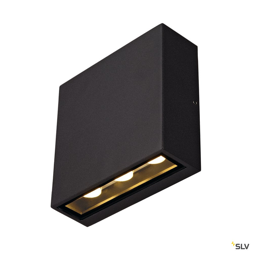 SLV BIG QUAD Wandleuchte, eckig, anthrazit, 6x1W LED, warm-weiss