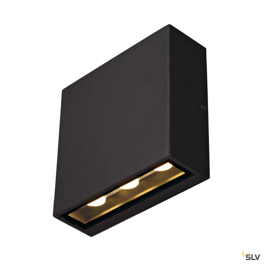 SLV BIG QUAD Wandleuchte, eckig, anthrazit, 6x1W LED, warm-weiss