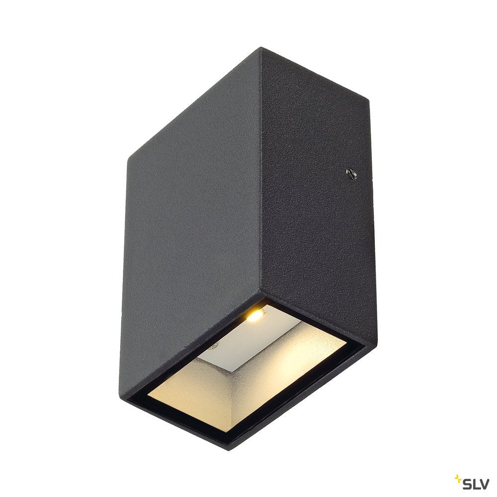 SLV QUAD 1 Wandleuchte, eckig, anthrazit, LED, 1x3W, 3000K