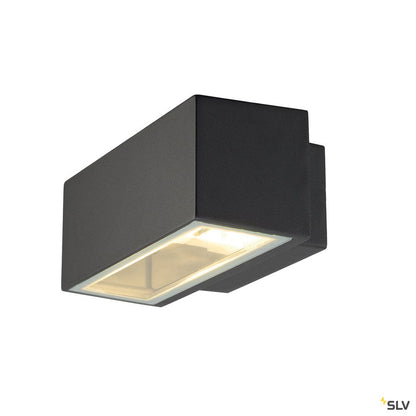 SLV BOX R7s Wandleuchte, eckig, antrazit, R7s, max. 80W, up-down