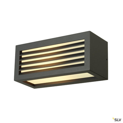 SLV BOX-L E27 Wandleuchte, eckig, anthrazit, E27, max. 18W
