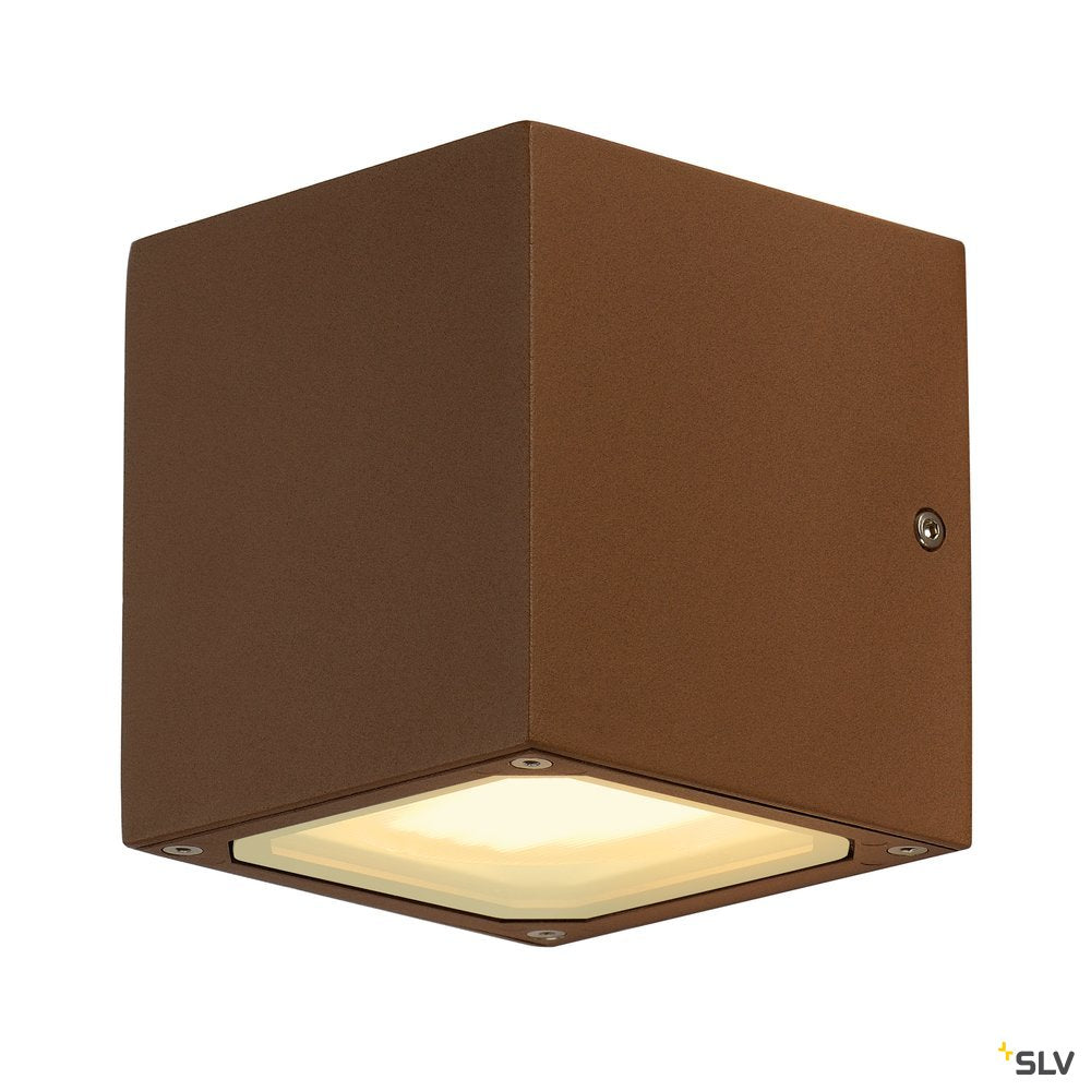 SLV SITRA CUBE Wandleuchte, rostfarben, 2xGX53, max. 2x9W