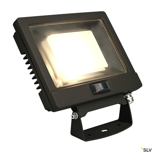 SLV SPOODI SENSOR, LED Outdoor Wandaufbauleuchte, 30W, schwarz, 3000K