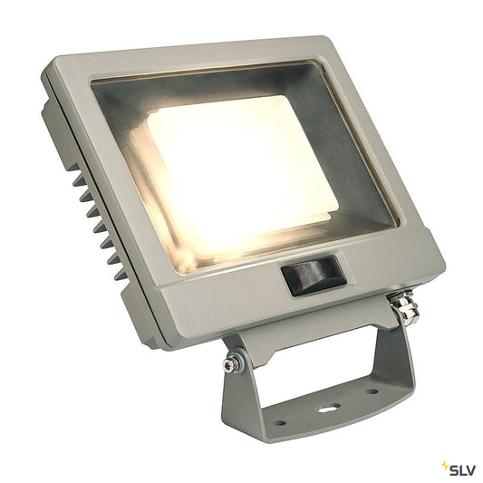 SLV SPOODI SENSOR, LED Outdoor Wandaufbauleuchte, 30W, silbergrau, 3000K