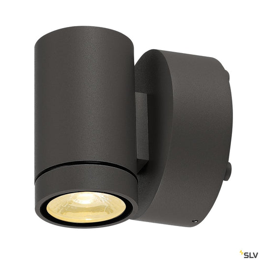 SLV GUNNSY WALL Downlight, sandy anthracite,8W LED, 3000K