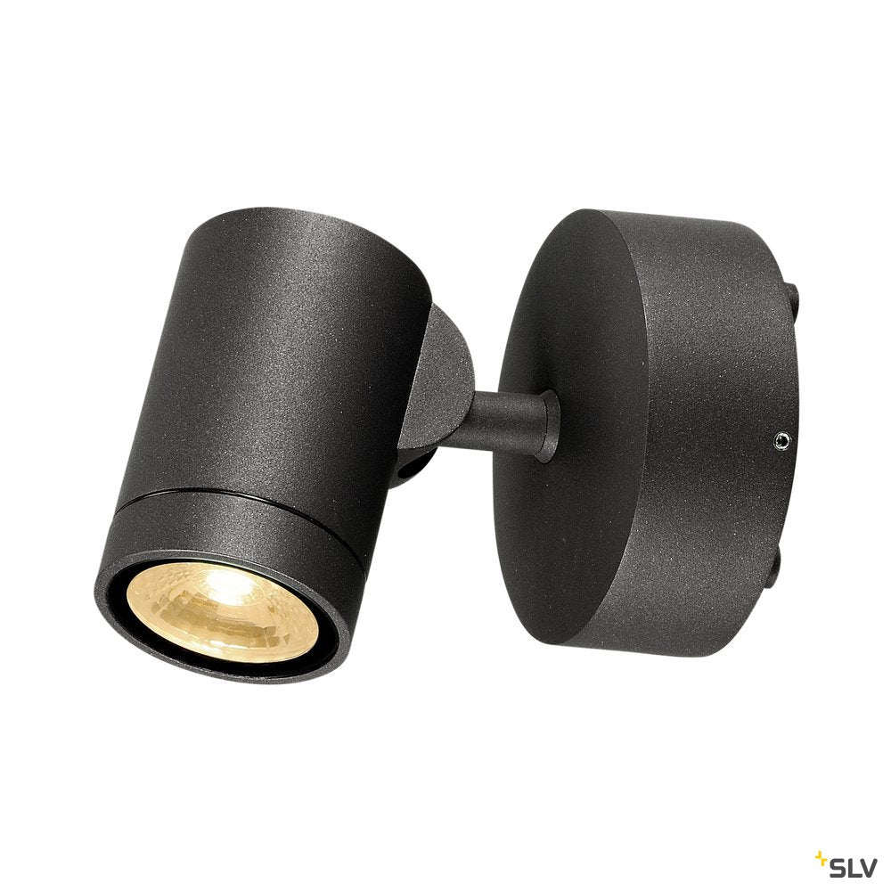 SLV GUNNSY WALL Wandleuchte, sandy anthracithe, 8W LED, 3000K