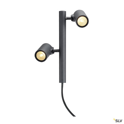 SLV GUNNSY Leuchtenkopf, double spot, sandy anthracite, 8W LED, 3000K