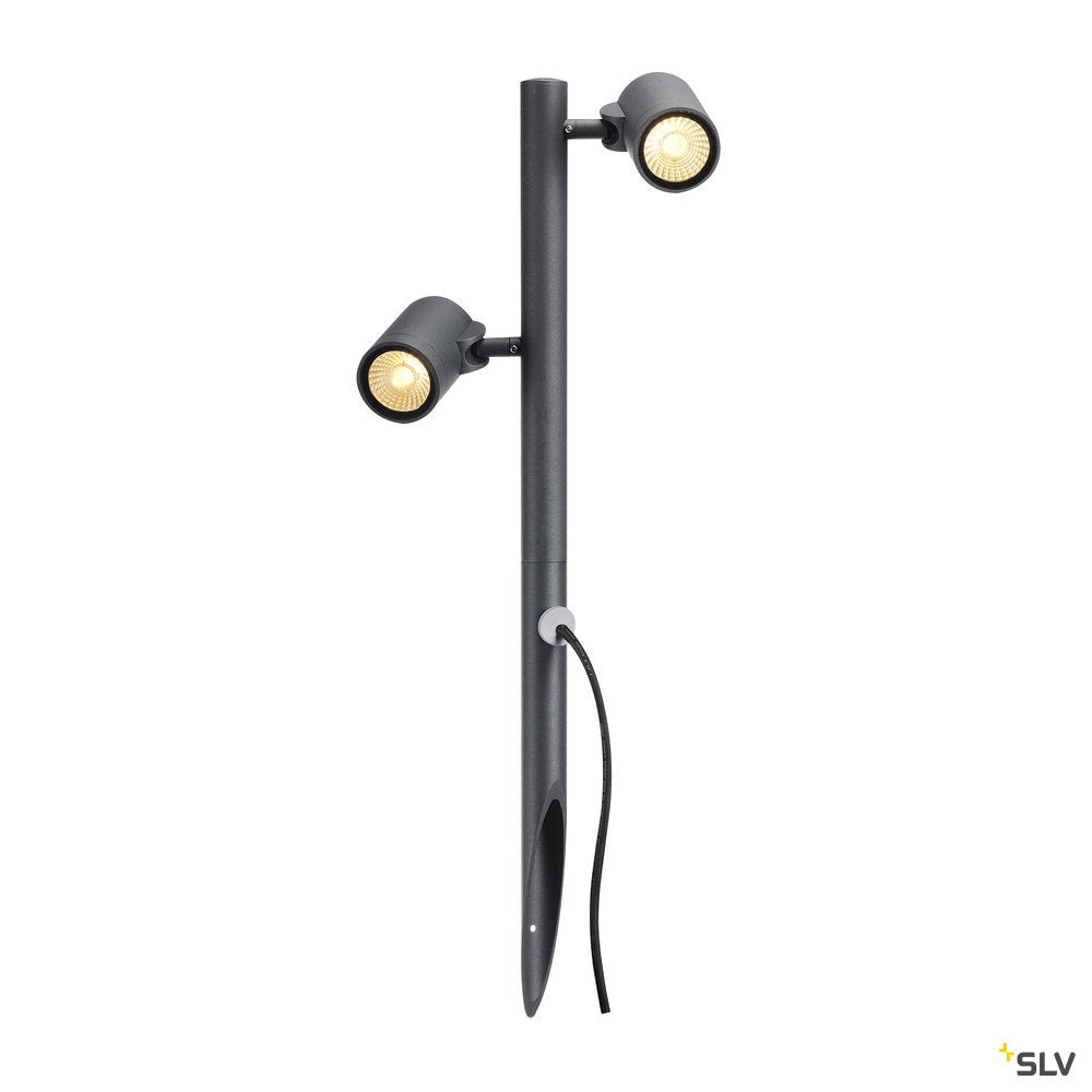 SLV GUNNSY Leuchtenkopf, double spot, sandy anthracite, 8W LED, 3000K