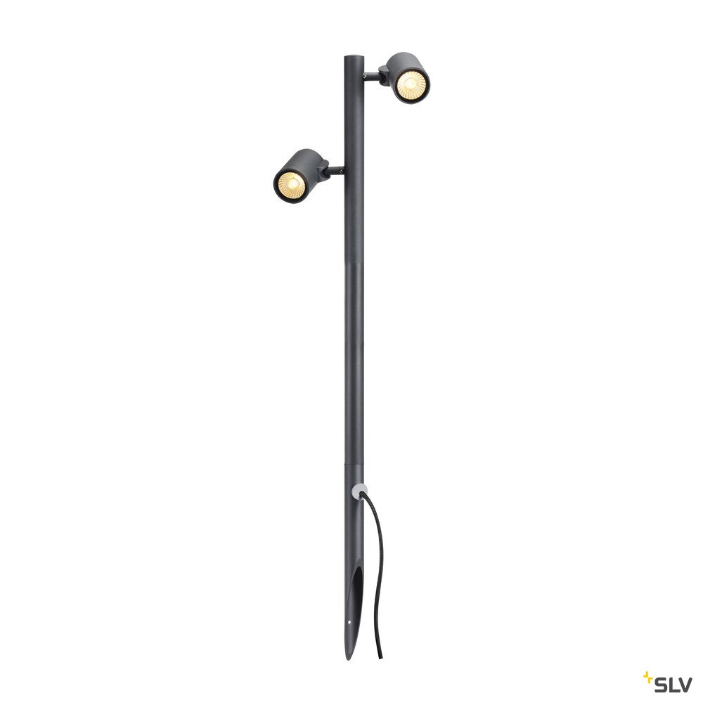 SLV GUNNSY Leuchtenkopf, double spot, sandy anthracite, 8W LED, 3000K