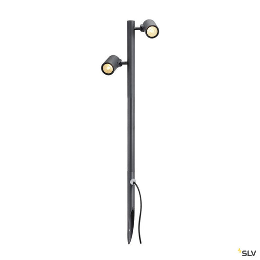 SLV GUNNSY Leuchtenkopf, double spot, sandy anthracite, 8W LED, 3000K