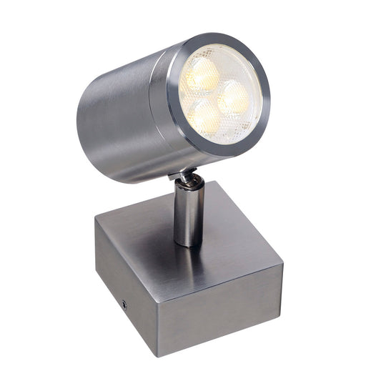 SLV SST 316 LED SINGLE SPOT Wand- leuchte, Edelstahl 316, LED 3W, 3.000K, IP44