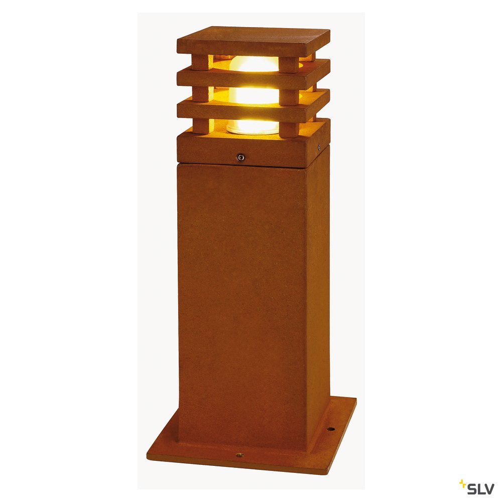 SLV RUSTY 40 LED SQUARE Aussenleuchte, eisen gerostet, LED 3000K