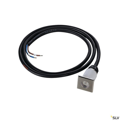 SLV DASAR LED MINI Bodeneinbau- leuchte, eckig, Edelstahl 316, 2W, 3000K, 12-24V, IP67