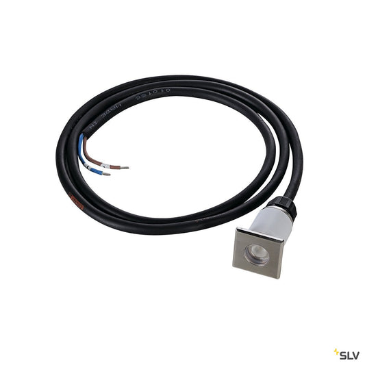 SLV DASAR LED MINI Bodeneinbau- leuchte, eckig, Edelstahl 316, 2W, 3000K, 12-24V, IP67