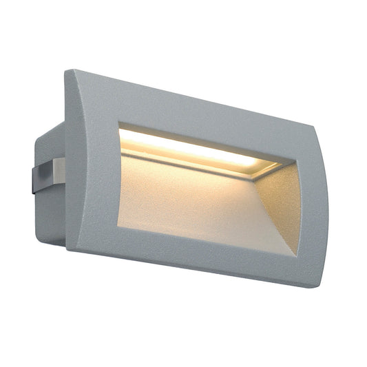 SLV DOWNUNDER OUT LED M Wand- einbauleuchte, silbergrau