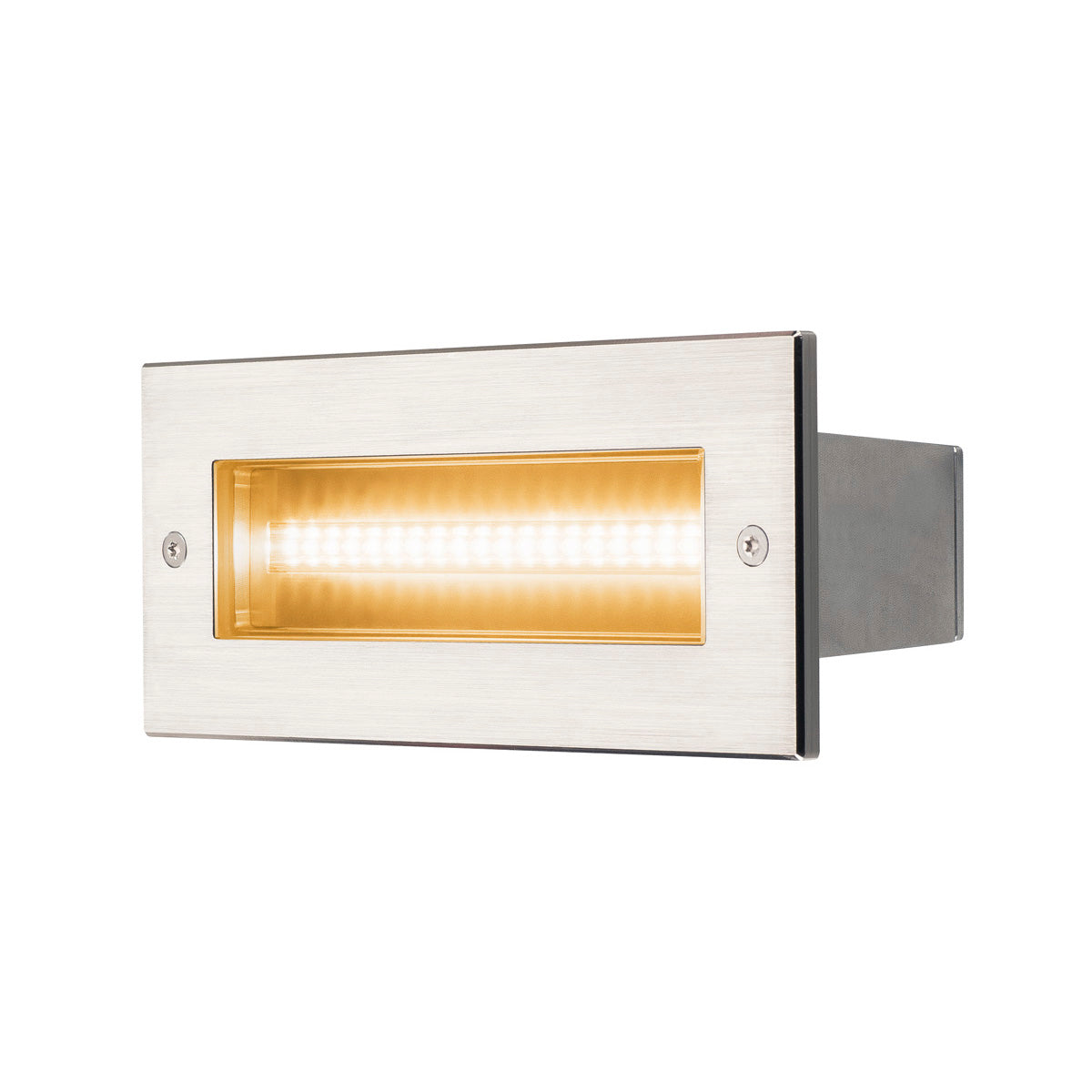 SLV BRICK, Outdoor Wandeinbauleuchte, Pro LED, 3000K, edelstahl, 230V, IP67, 950lm, 10W