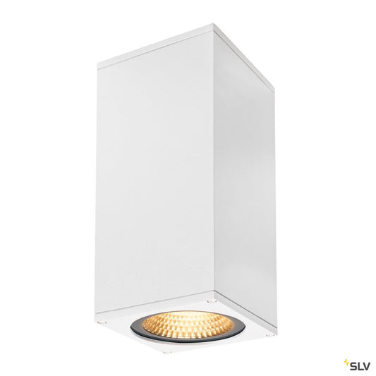 SLV BIG THEO WALL, Outdoor Wandleuchte, zweiflammig, LED, 3000K, Flood up/down, weiß, B/H/T 13/27,5/13,5 cm