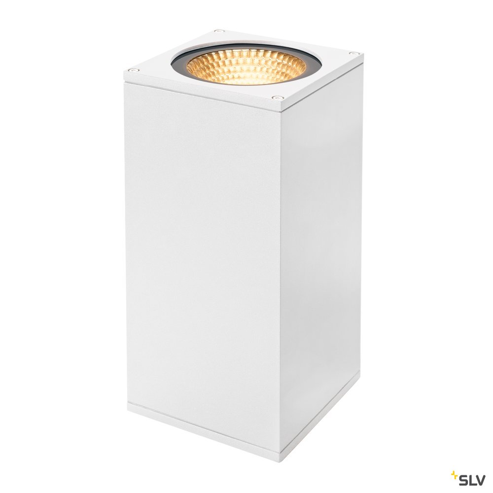 SLV BIG THEO WALL, Outdoor Wandleuchte, zweiflammig, LED, 3000K, Flood up/down, weiß, B/H/T 13/27,5/13,5 cm