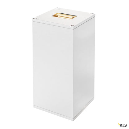 SLV BIG THEO WALL, Outdoor Wandleuchte, zweiflammig, LED, 3000K, Flood up/Beam down, weiß, B/H/T 13/29/13,5 cm