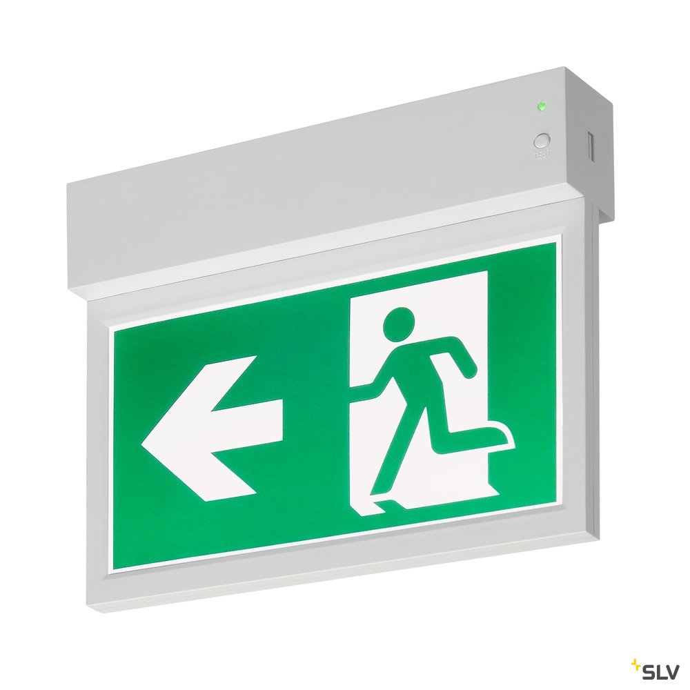 SLV P-LIGHT Emergency Exit sign small ceiling/wall, white