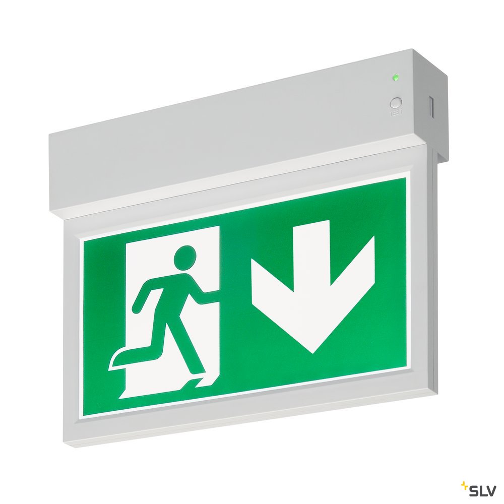 SLV P-LIGHT Emergency Exit sign small ceiling/wall, white