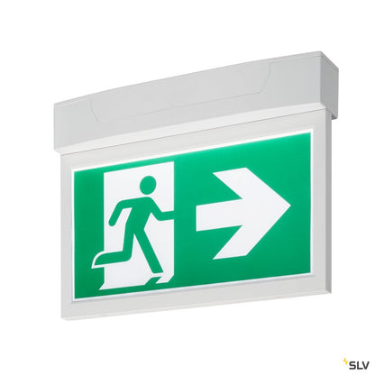 SLV P-LIGHT Emergency Exit sign big ceiling/wall, white