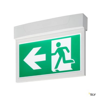 SLV P-LIGHT Emergency Exit sign big ceiling/wall, white