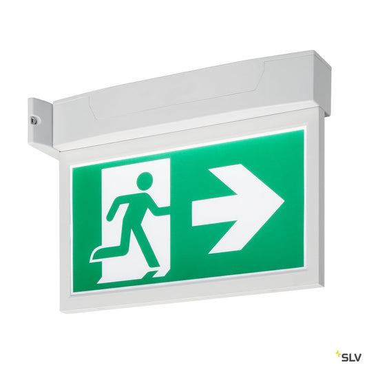 SLV P-LIGHT Emergency Exit sign big ceiling/wall, white