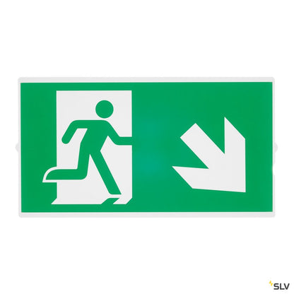 SLV P-LIGHT Emergency Series Stair Signs for Exit Wall, Ceiling, Pendant, small, green