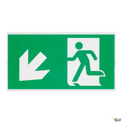 SLV P-LIGHT Emergency Series Stair Signs for Exit Wall, Ceiling, Pendant, small, green