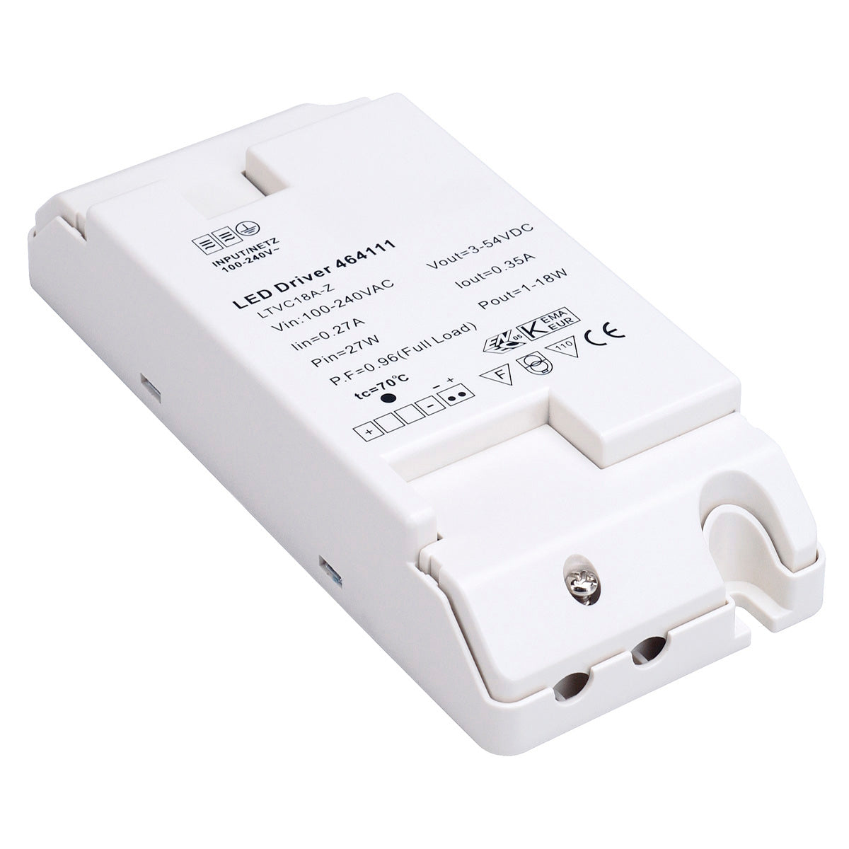 SLV LED TREIBER 18W, 350mA, inkl. Zugentlastung