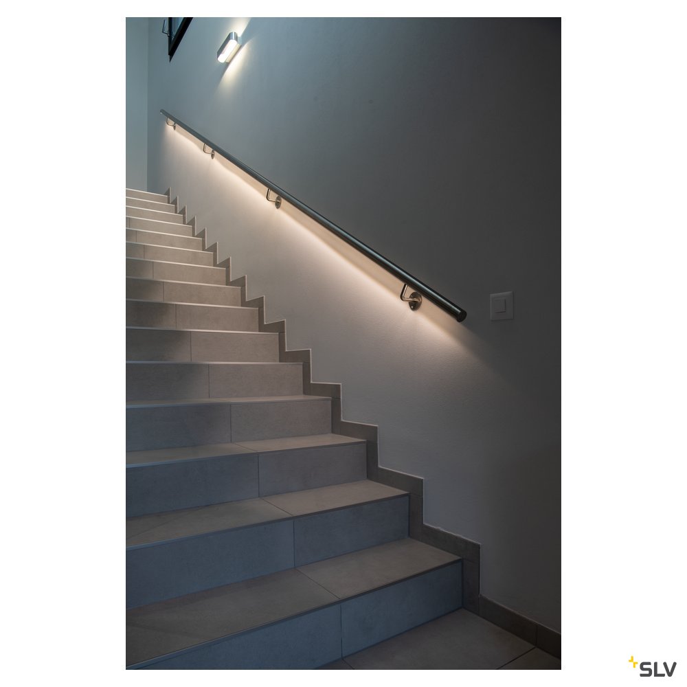 SLV ASSO LED Wandleuchte, alu gebürstet/weiss, 2000K-3000K Dim to Warm