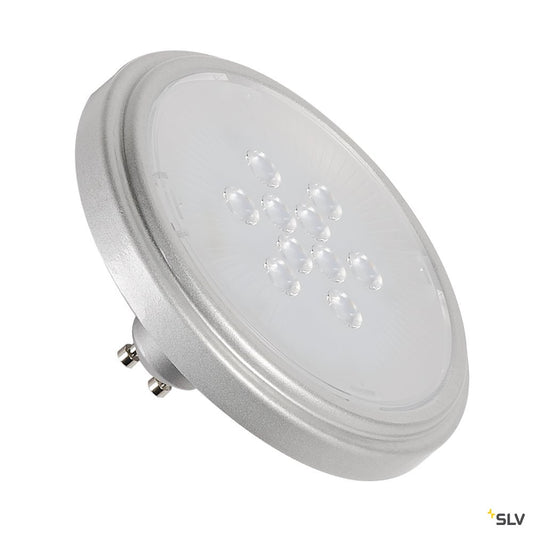 SLV QPAR111 Retrofit LED Leucht- mittel, GU10, 4000K, 40°, silbergrau
