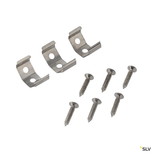 SLV Befestigungsklemmen 45° für Batten LED Serie, 3 Stk.