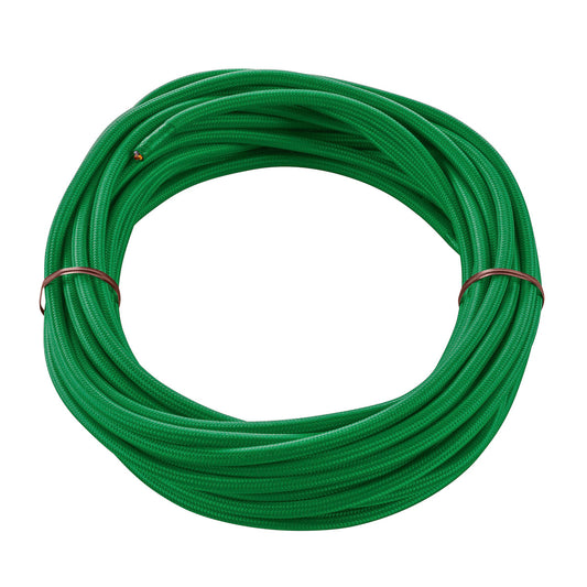 SLV Textilkabel, 3-polig, 10m, grün