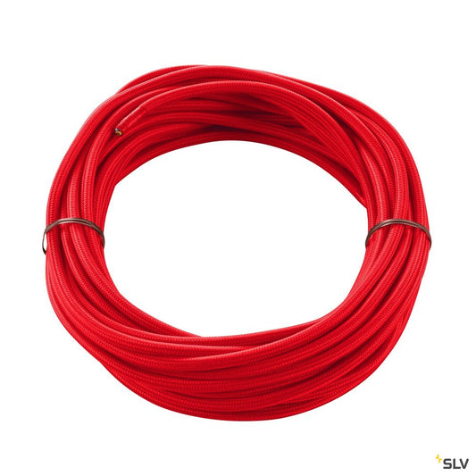 SLV Textilkabel, 3-polig, 10m, rot