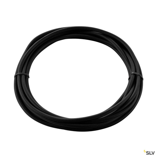 SLV TEXTILKABEL, 3-polig, 5 m, schwarz