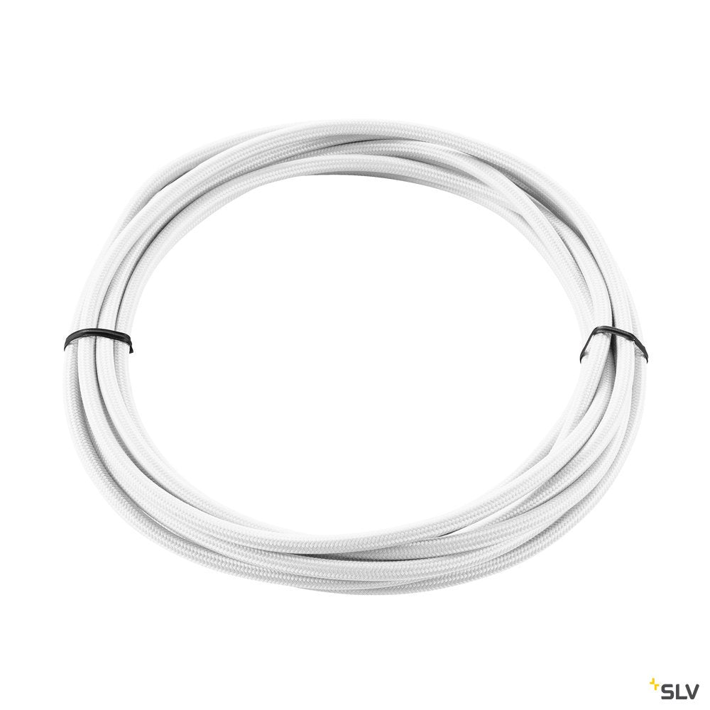 SLV TEXTILKABEL, 3-polig, 5 m, weiß