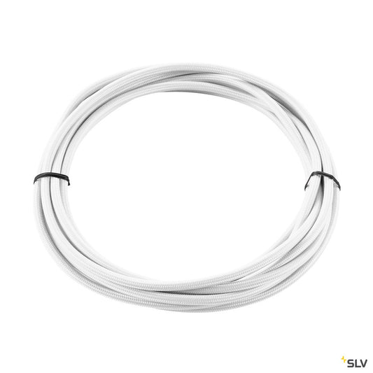 SLV TEXTILKABEL, 3-polig, 5 m, weiß