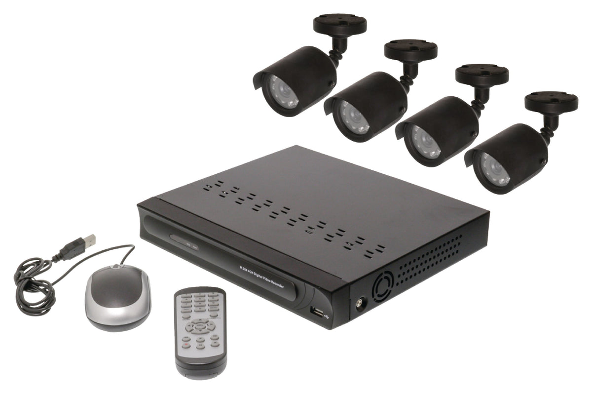 Valueline Videoüberwachungs-Set HDD 500 GB / 420 TVL - 4 x Kamera