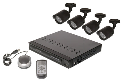 Valueline Videoüberwachungs-Set HDD 500 GB / 420 TVL - 4 x Kamera