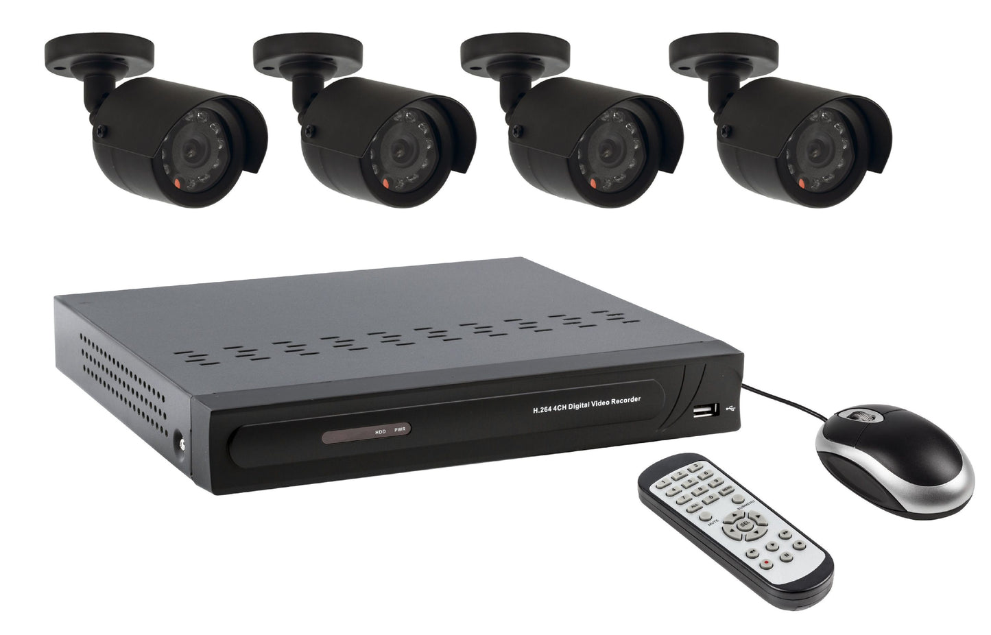 Valueline Videoüberwachungs-Set HDD 500 GB / 420 TVL - 4 x Kamera