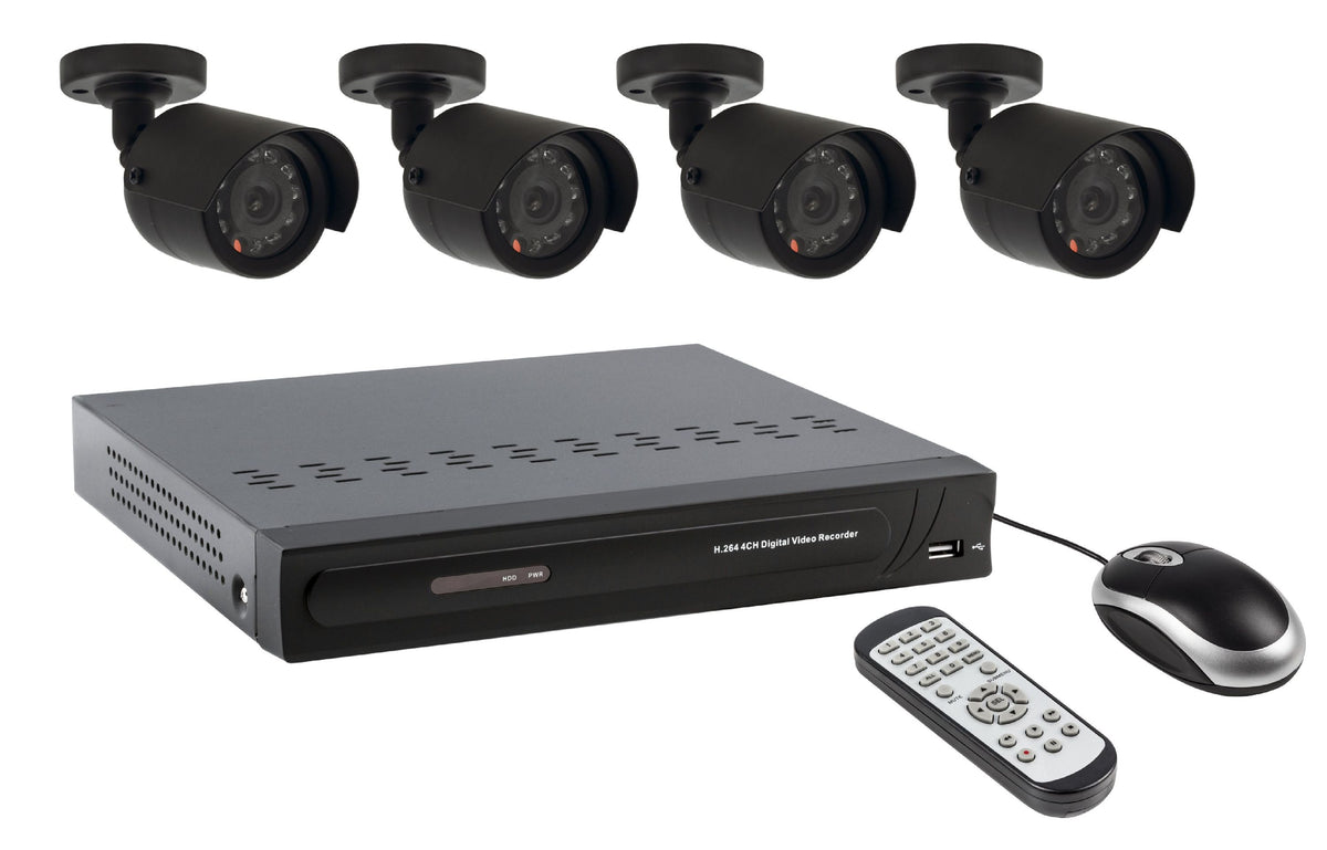 Valueline Videoüberwachungs-Set HDD 500 GB / 420 TVL - 4 x Kamera