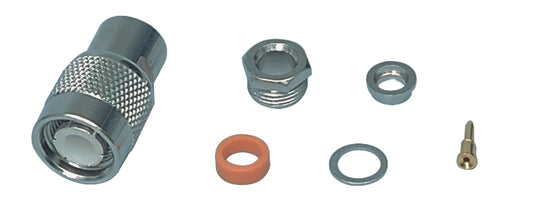 Valueline Stecker TNC Male Metall Silber