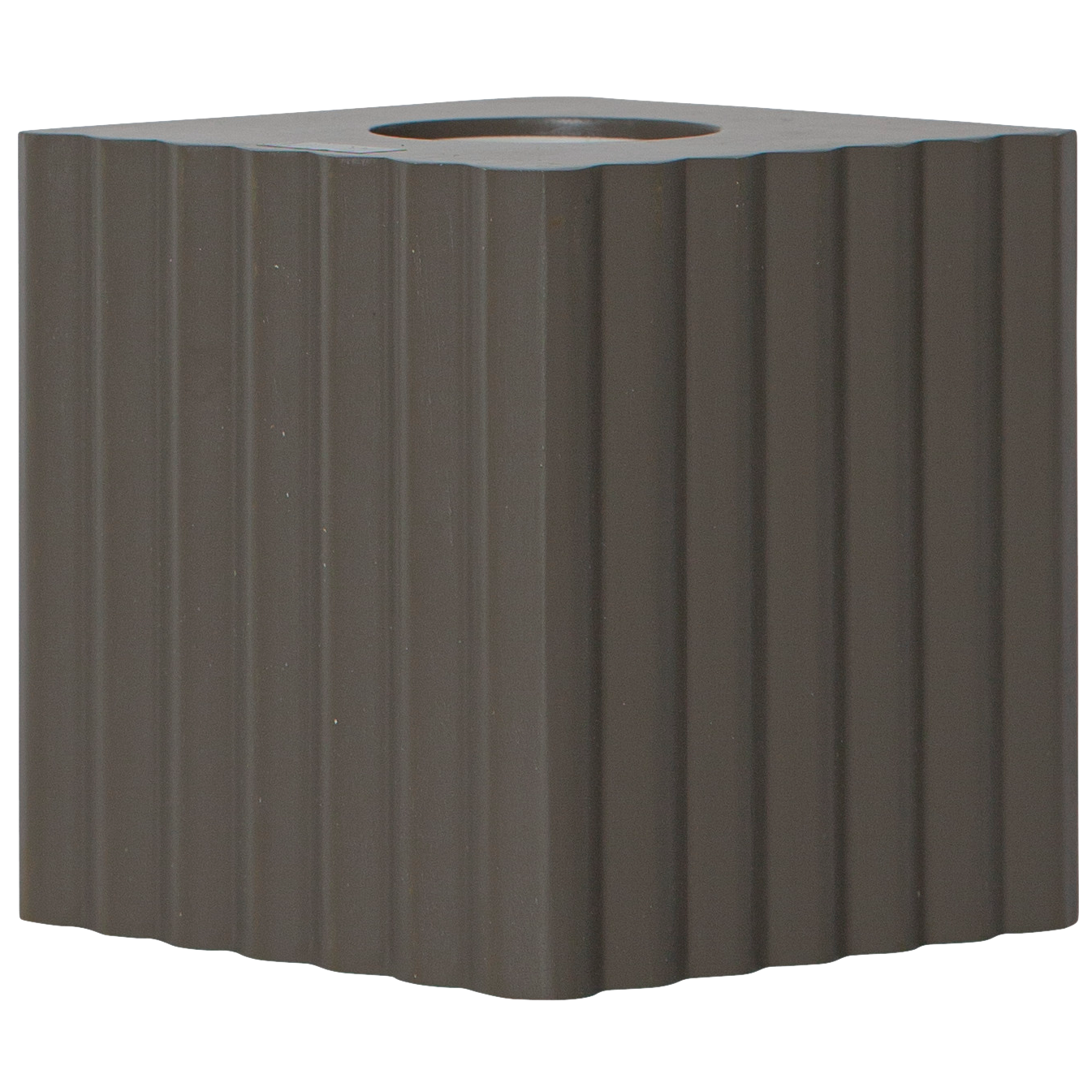 Tischleuchtenfassung ''Box'', E27-Fassung, geriffelt, braun, mit Schalter